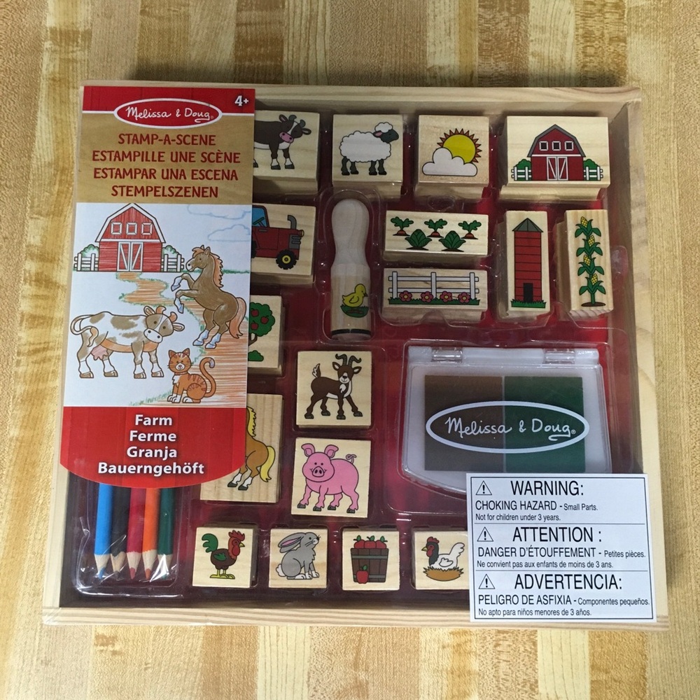 NWT Melissa & Doug Farm Stamp Set
